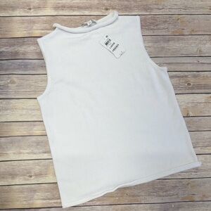 AND NOW THIS sleeveless knit top white size L